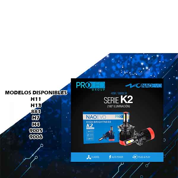 LUCES LED K2 9000LM